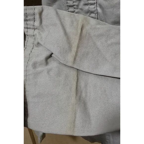 Womens Beige Utility Jacket Hood Snap Buttons Stud Detail Lightweight Casual S - Picture 11 of 16